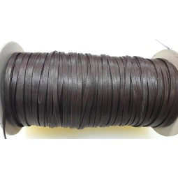 Шнур взуттєвий вощений плоский коричневий темний 5 мм тип U0985